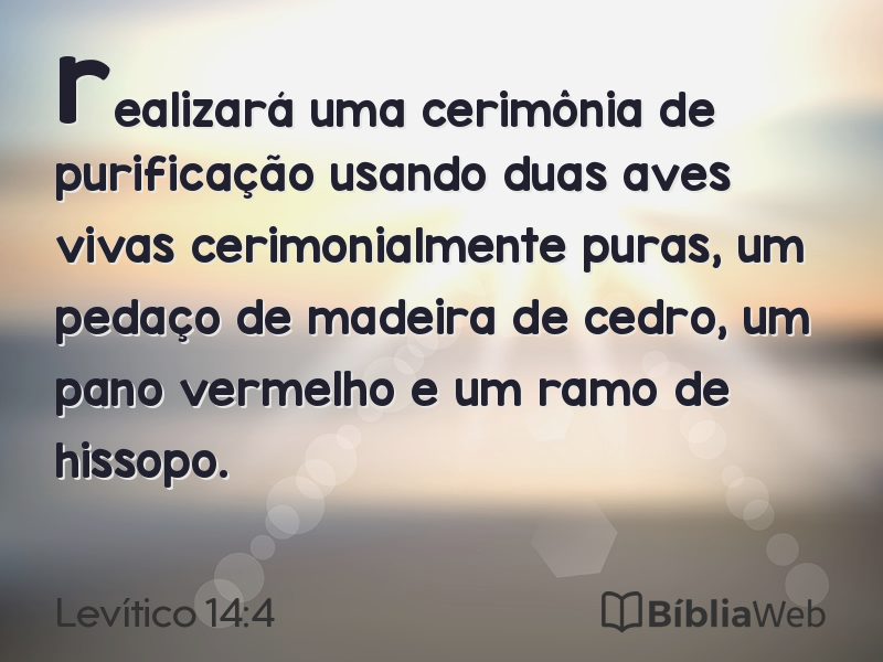 Levítico 14:4 em imagem para compartilhar