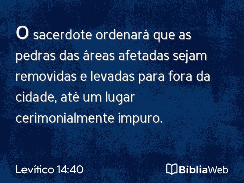 Levítico 14:40 em imagem para compartilhar