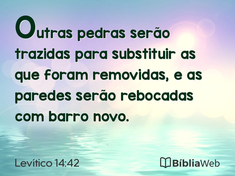 Levítico 14:42 em imagem para compartilhar