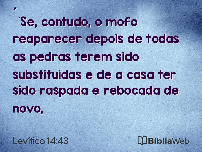 Levítico 14:43 em imagem para compartilhar