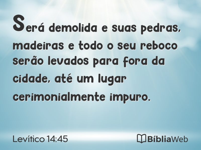 Levítico 14:45 em imagem para compartilhar