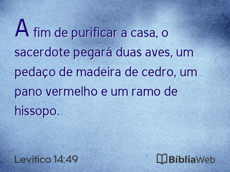 Levítico 14:49 em imagem para compartilhar