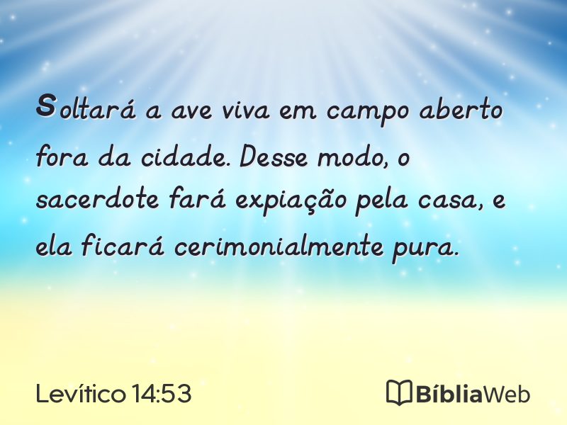 Levítico 14:53 em imagem para compartilhar