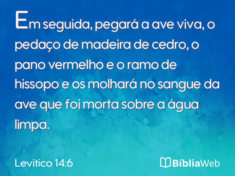 Levítico 14:6 em imagem para compartilhar