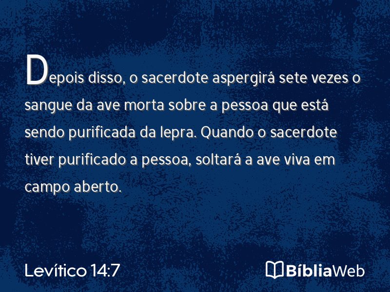 Levítico 14:7 em imagem para compartilhar