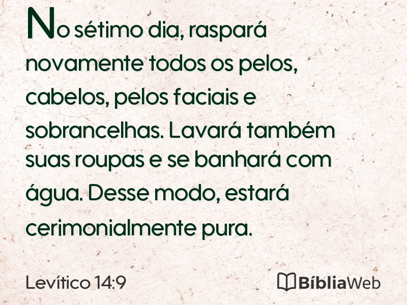 Levítico 14:9 em imagem para compartilhar