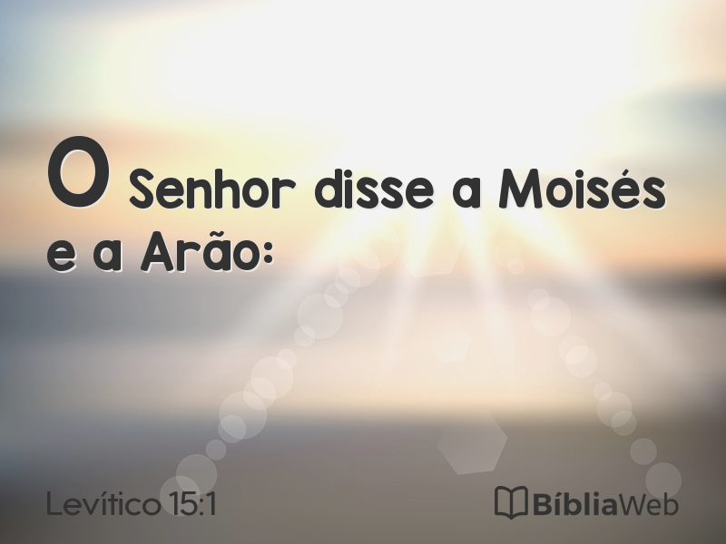 Levítico 15:1 em imagem para compartilhar
