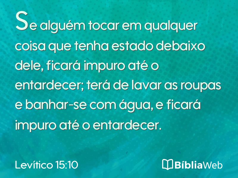 Levítico 15:10 em imagem para compartilhar
