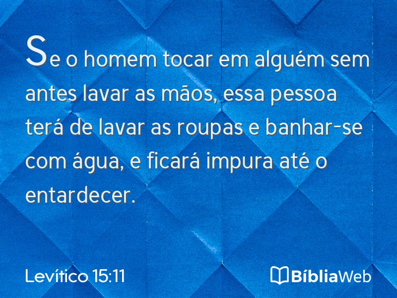 Levítico 15:11 em imagem para compartilhar