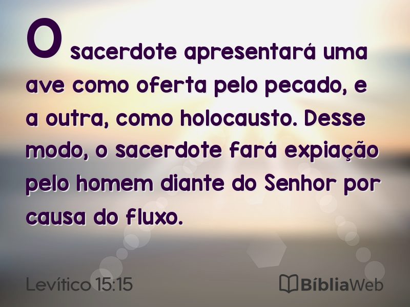 Levítico 15:15 em imagem para compartilhar