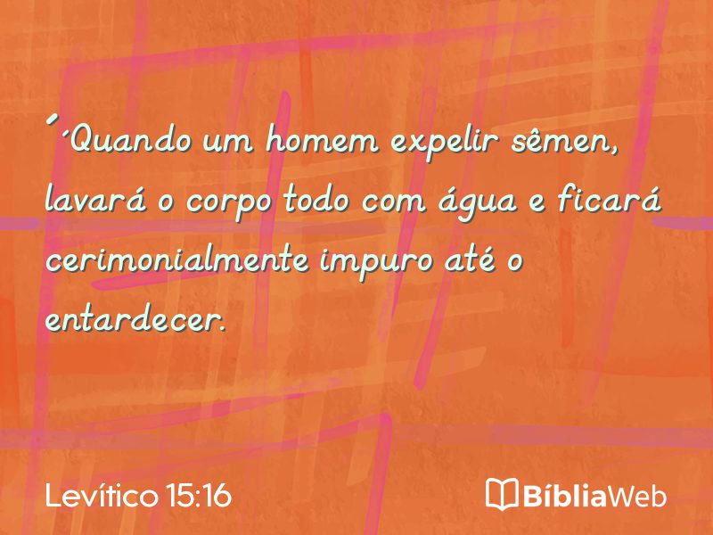 Levítico 15:16 em imagem para compartilhar