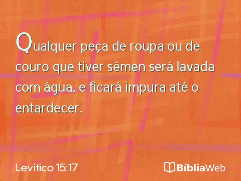 Levítico 15:17 em imagem para compartilhar