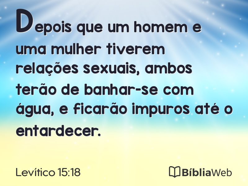 Levítico 15:18 em imagem para compartilhar