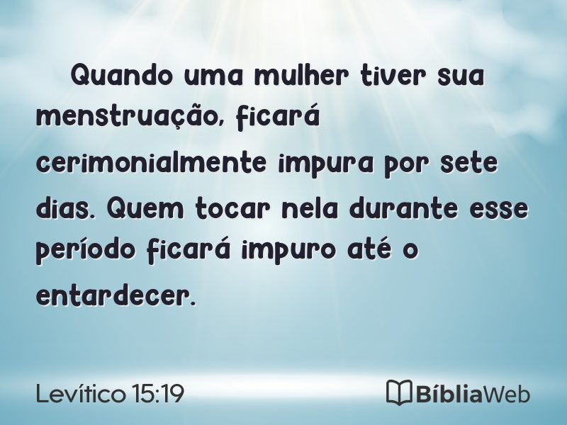 Levítico 15:19 em imagem para compartilhar