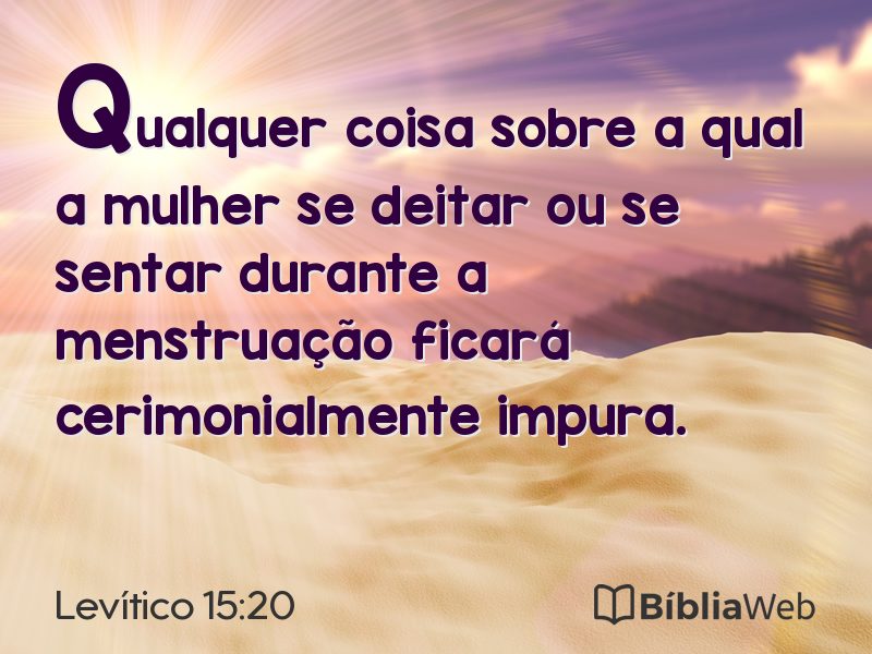 Levítico 15:20 em imagem para compartilhar