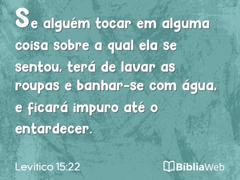 Levítico 15:22 em imagem para compartilhar