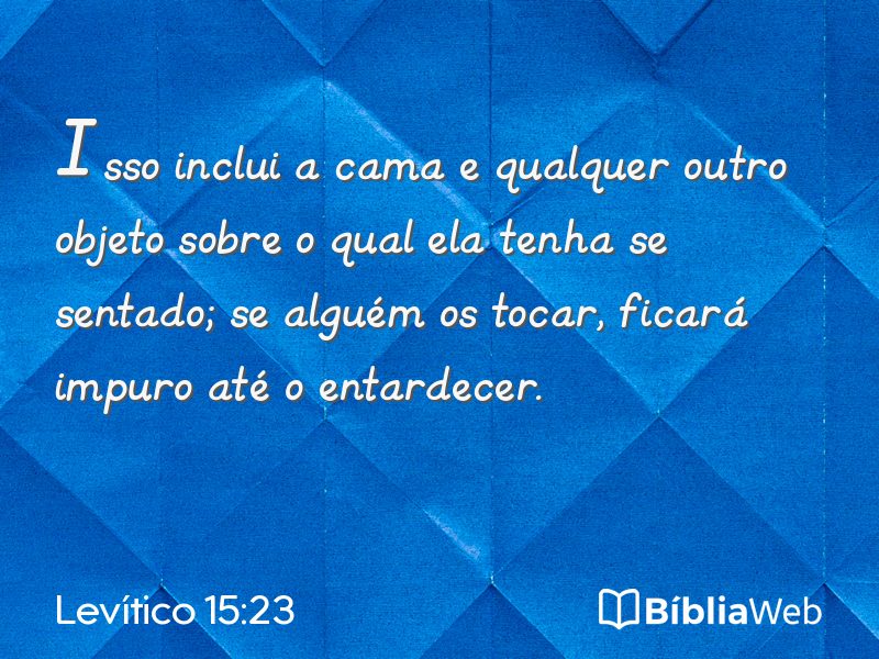 Levítico 15:23 em imagem para compartilhar