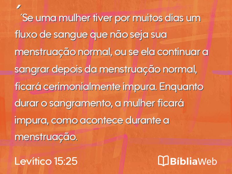 Levítico 15:25 em imagem para compartilhar
