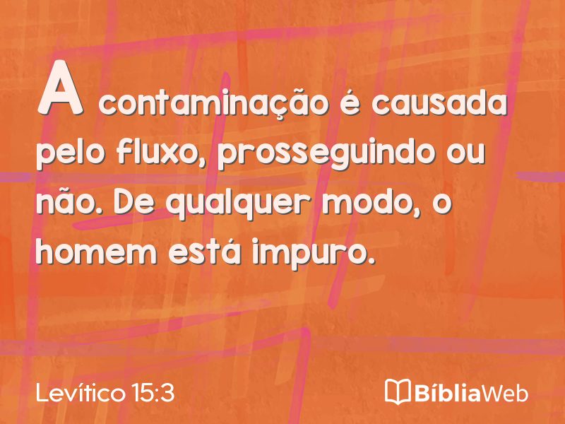 Levítico 15:3 em imagem para compartilhar