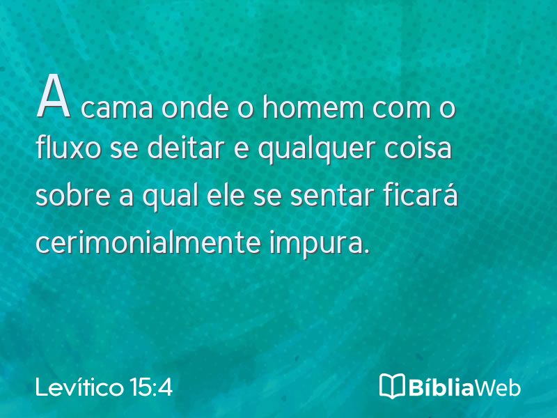 Levítico 15:4 em imagem para compartilhar