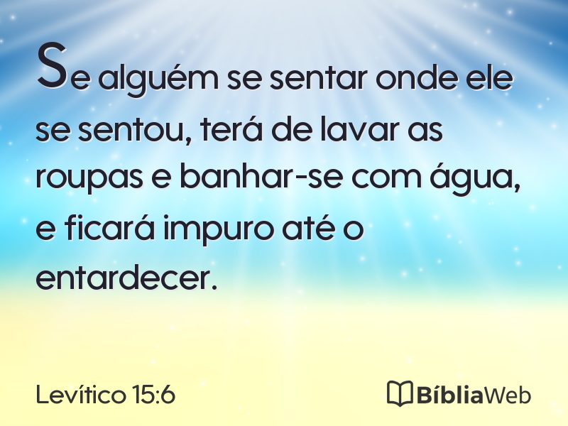 Levítico 15:6 em imagem para compartilhar