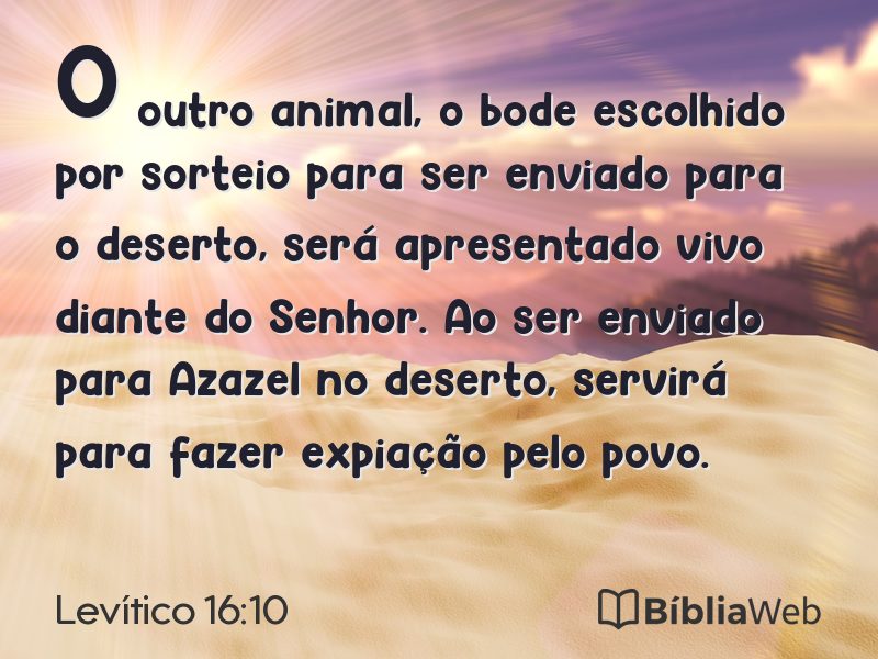 Levítico 16:10 em imagem para compartilhar