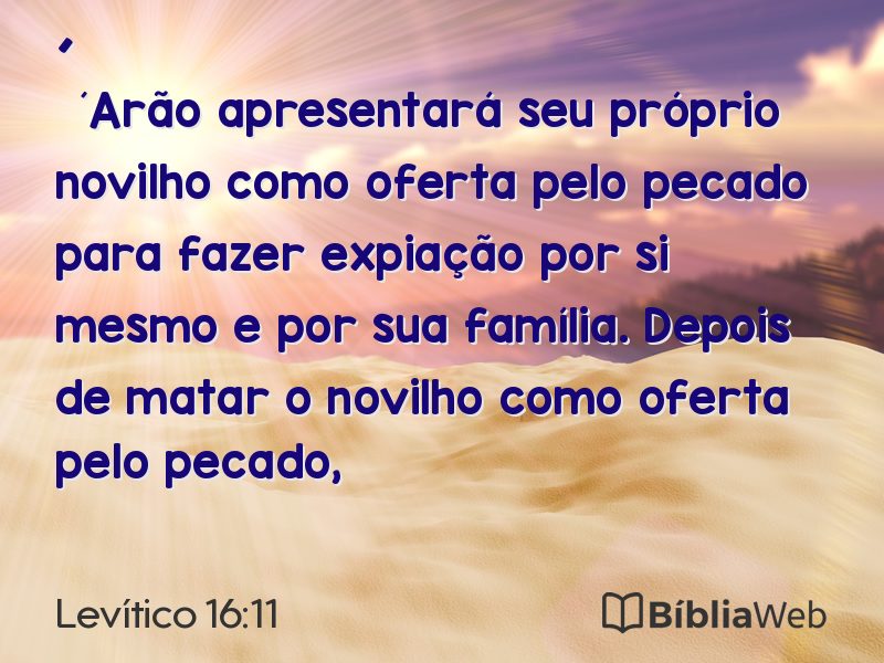 Levítico 16:11 em imagem para compartilhar