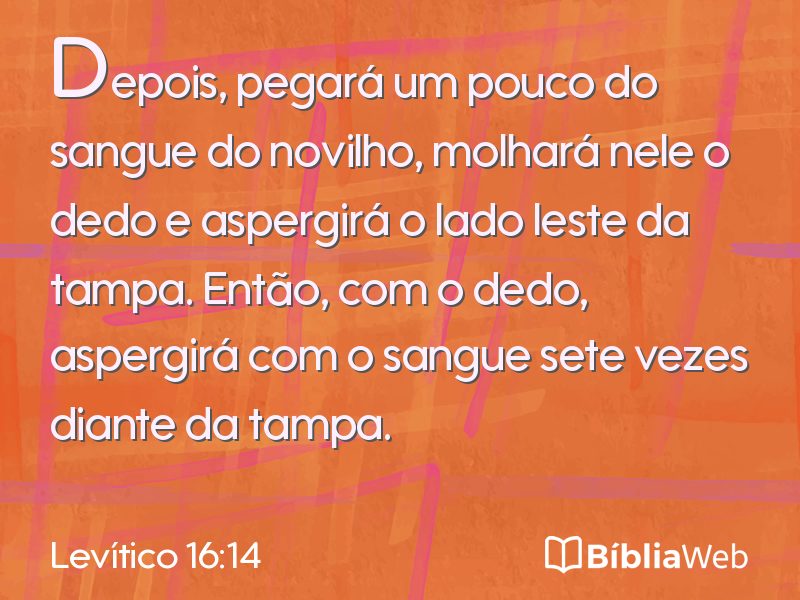 Levítico 16:14 em imagem para compartilhar