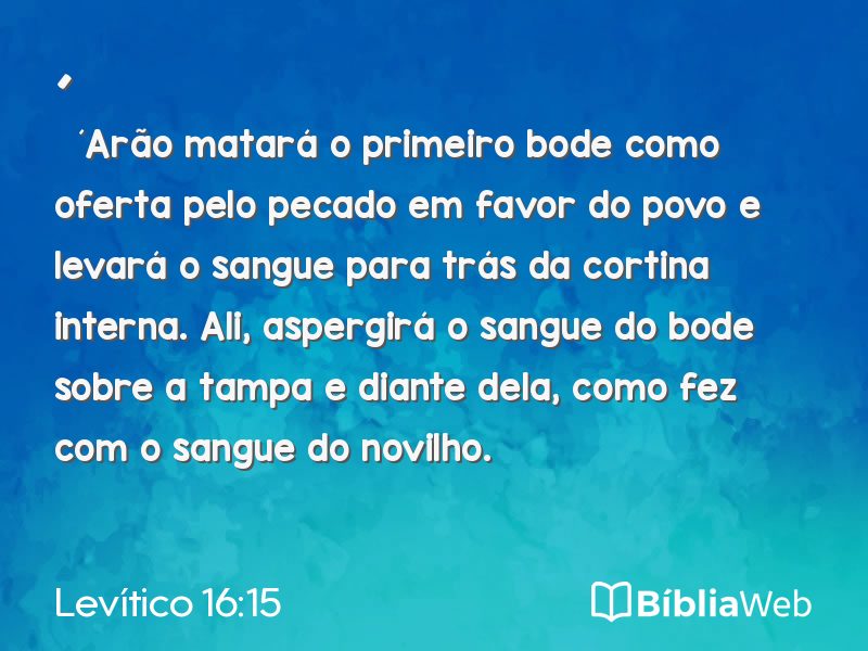 Levítico 16:15 em imagem para compartilhar