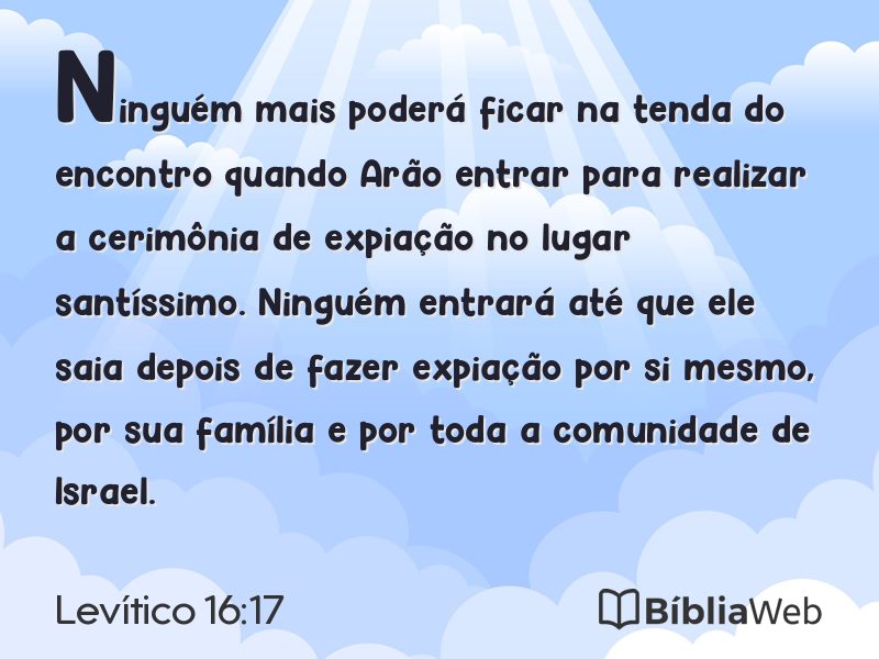 Levítico 16:17 em imagem para compartilhar
