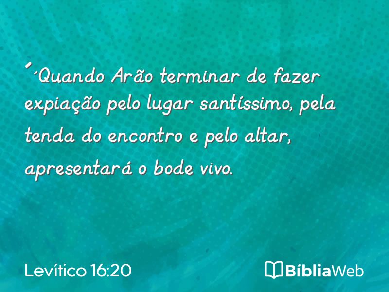 Levítico 16:20 em imagem para compartilhar