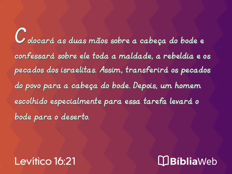 Levítico 16:21 em imagem para compartilhar