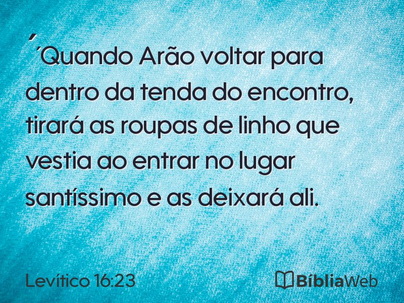 Levítico 16:23 em imagem para compartilhar