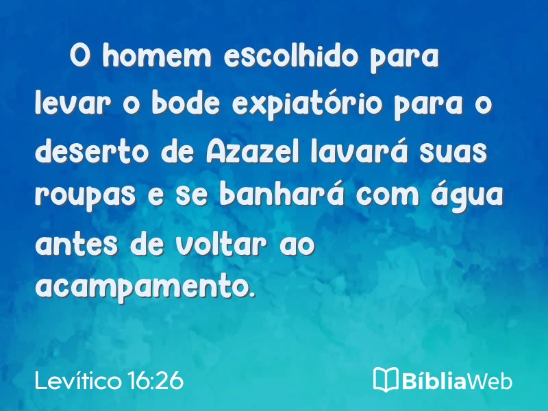 Levítico 16:26 em imagem para compartilhar