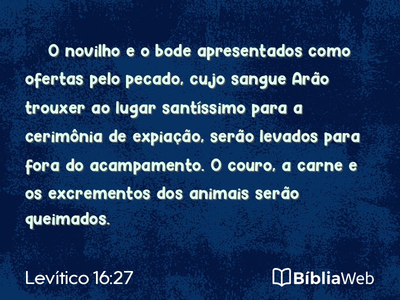 Levítico 16:27 em imagem para compartilhar
