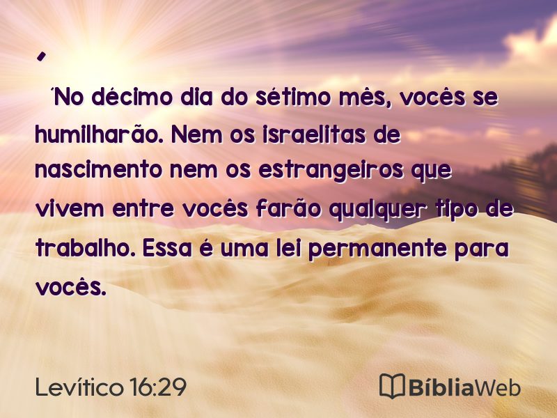 Levítico 16:29 em imagem para compartilhar
