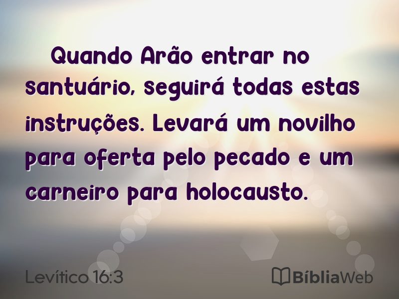 Levítico 16:3 em imagem para compartilhar