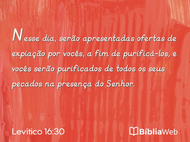 Levítico 16:30 em imagem para compartilhar