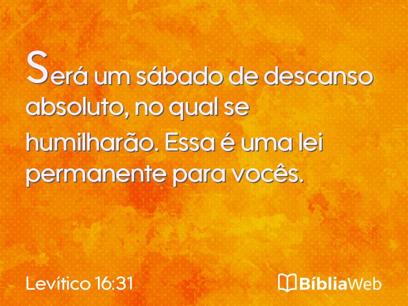 Levítico 16:31 em imagem para compartilhar