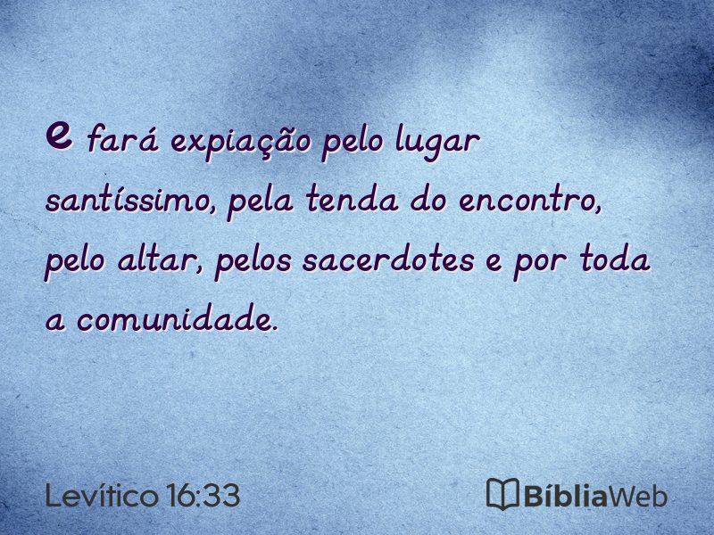 Levítico 16:33 em imagem para compartilhar