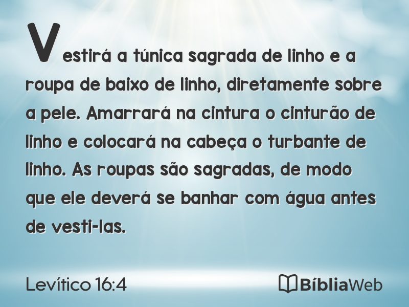 Levítico 16:4 em imagem para compartilhar