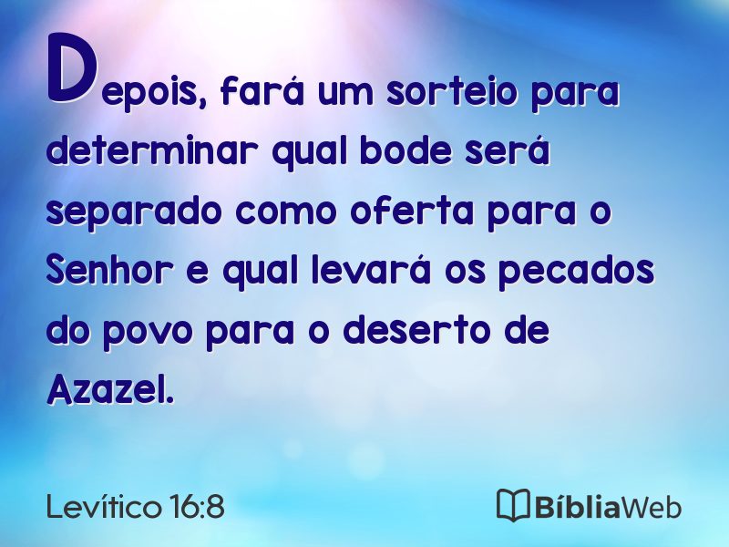 Levítico 16:8 em imagem para compartilhar