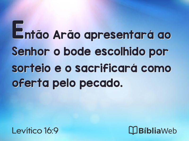 Levítico 16:9 em imagem para compartilhar