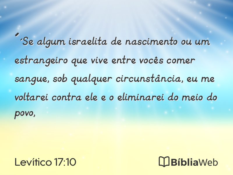 Levítico 17:10 em imagem para compartilhar