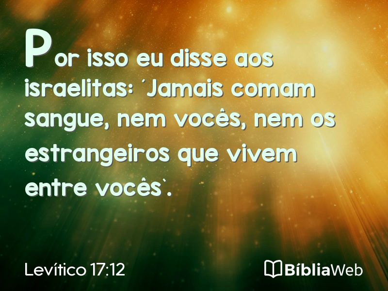 Levítico 17:12 em imagem para compartilhar