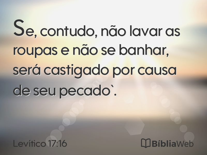 Levítico 17:16 em imagem para compartilhar