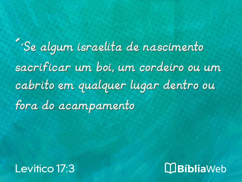 Levítico 17:3 em imagem para compartilhar