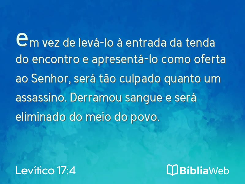 Levítico 17:4 em imagem para compartilhar
