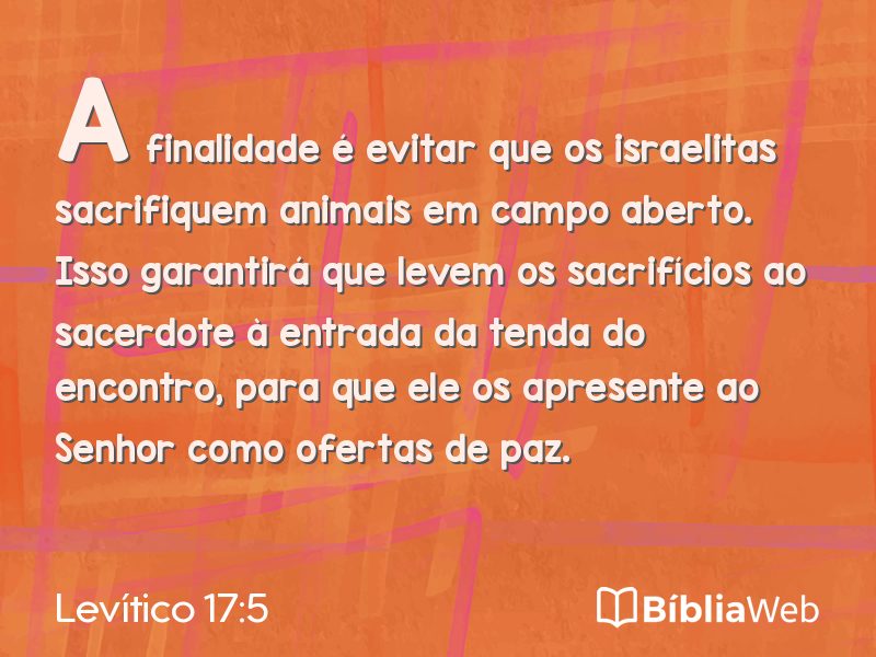 Levítico 17:5 em imagem para compartilhar
