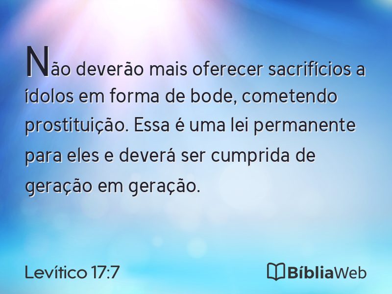 Levítico 17:7 em imagem para compartilhar